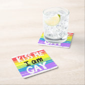 Kiss Me I is Gay Rechteckiger Pappuntersetzer (Vor Ort)