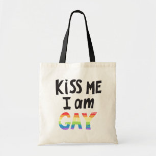 Kiss Me I is Gay Tragetasche