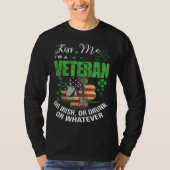 Kiss Me I m A Veteran Irish American Shamrock Flag T-Shirt (Vorderseite)