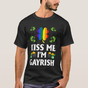 Kiss Me I M Gayrish Gay Lgbt Pride Funny St Patric T-Shirt
