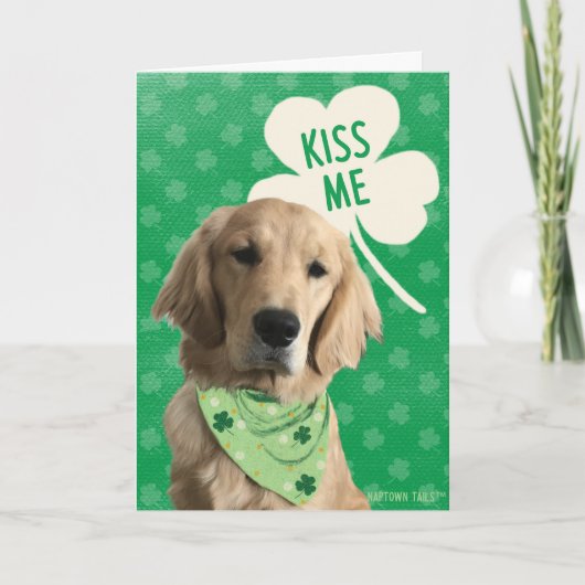 Kiss Me I m Golden St. Patrick's Day Card Karte (Vorderseite)