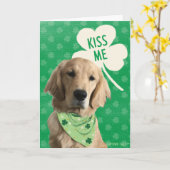 Kiss Me I m Golden St. Patrick's Day Card Karte (Gelbe Blume)