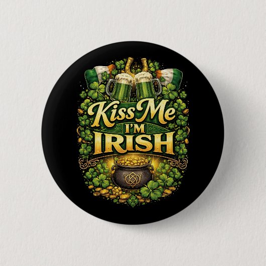 Kiss Me, I’m Irish Button (Vorderseite)