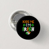 Kiss me i_m irish button (Vorne & Hinten)