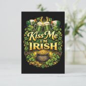 Kiss Me, I’m Irish Dankeskarte (Stehend Vorderseite)