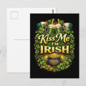 Kiss Me, I’m Irish Postkarte (Vorne/Hinten)
