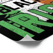 Kiss Me Ich bin Black Irish T - Shirt Funny Patric Poster (Ecke)