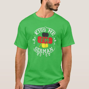 Kiss Me Ich bin Deutsche Flagge St Patrick's Day G T-Shirt