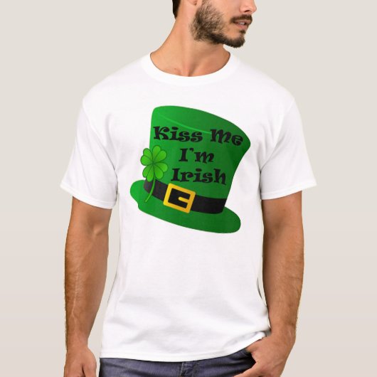 Kiss Me Ich bin ein irischer T - Shirt für Männer (Vorderseite)