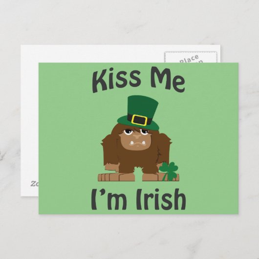 Kiss Me Ich bin ein Irrfuß Postkarte (Vorne/Hinten)
