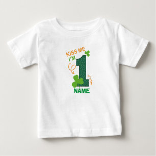 Kiss Me Ich bin Geburtstag 1. St.Patricks irisch Baby T-shirt