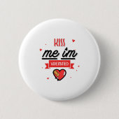 Kiss Me Ich bin geimpft Button (Vorderseite)