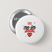 Kiss Me Ich bin geimpft Button (Vorne & Hinten)