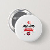 Kiss Me Ich bin geimpft Button (Vorne & Hinten)