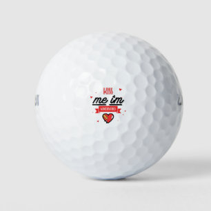 Kiss Me Ich bin geimpft Golfball