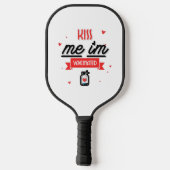 Kiss Me Ich bin geimpft Pickleball Schläger (Rückseite)