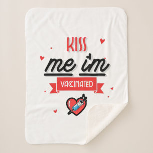 Kiss Me Ich bin geimpft Sherpadecke