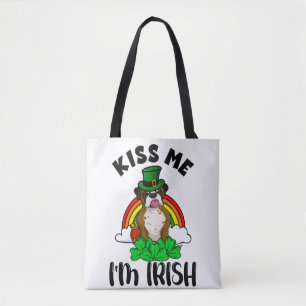 Kiss Me Ich bin Irin, St. Patricks Dog, Leprechaun Tasche
