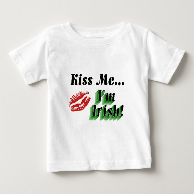 Kiss Me Ich bin irisch Baby T-shirt (Vorderseite)