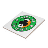 Kiss Me Ich bin irisch Fliese (Seite)