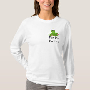 Kiss Me Ich bin Irisch - Grüner Frosch mit Sprichw T-Shirt
