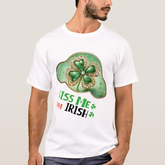 Kiss Me, ich bin irisch - irischer Segen T-Shirt (Vorderseite)