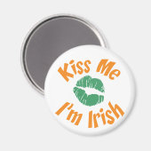 Kiss Me Ich bin irisch Magnet (Vorderseite/Rückseite)