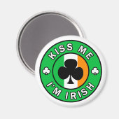 Kiss Me Ich bin irisch Magnet (Vorderseite/Rückseite)