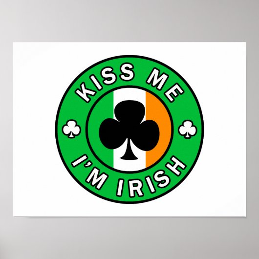 Kiss Me Ich bin irisch Poster (Vorne)