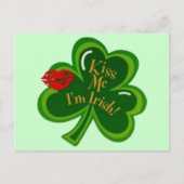 Kiss Me Ich bin irisch Postkarte (Vorderseite)