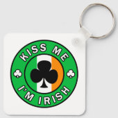 Kiss Me Ich bin irisch Schlüsselanhänger (Rückseite)