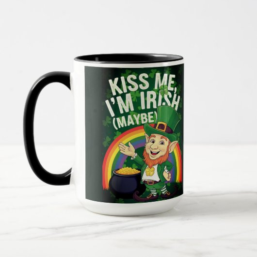 Kiss Me Ich bin irisch Tasse (Links)