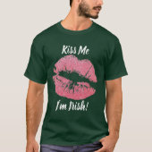 Kiss Me Ich bin irischer grüner T - Shirt (Vorderseite)