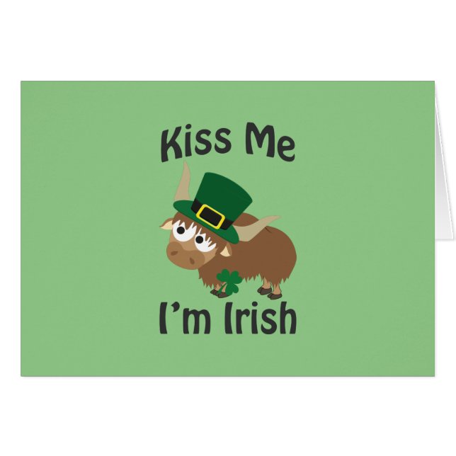 Kiss Me Ich bin irischer Yak (Vorderseite (Horizontal))