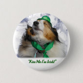 Kiss Me Ich bin irisches Button (Vorderseite)