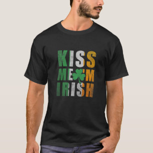 Kiss Me Ich bin irisches Irland Kleeblatt Vintag S T-Shirt