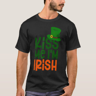 Kiss Me Ich bin Irish Leprechaun Hat St Patricks D T-Shirt