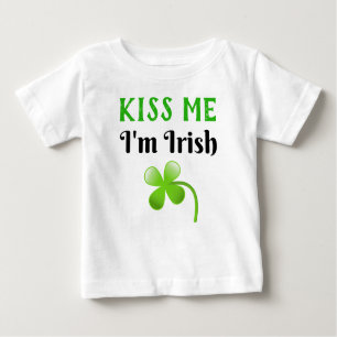 Kiss Me Ich bin Irish St. Patrick's Day Green Baby T-shirt