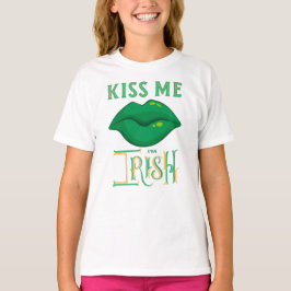 Kiss Me Ich bin Irish St. Patrick's Day Green Klee T-Shirt