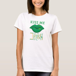Kiss Me Ich bin Irish St. Patrick's Day Green Klee T-Shirt