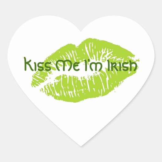 Kiss Me Ich bin Irish Sticker (Vorderseite)
