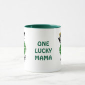 Kiss Me, ich bin Mama St. Patrick’s Day Lucky Gree Tasse (Zentrum)