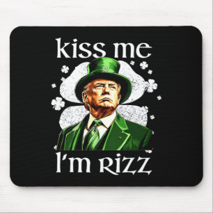 Kiss Me Ich bin Rizz Trump Kleeblatt St Patricks D Mousepad