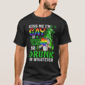 Kiss Me Ich bin schwul oder irisch oder Betrunken T-Shirt (Vorderseite)