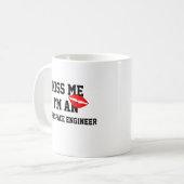 Kiss Me Im a Aerospace Engineer Tasse (Vorderseite Links)