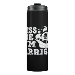 Kiss Me I'm Arrish Pirate Ship Drinking St Patrick Thermosbecher