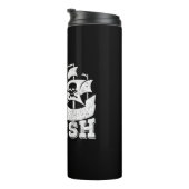Kiss Me I'm Arrish Pirate Ship Drinking St Patrick Thermosbecher (Nach rechts gedreht)