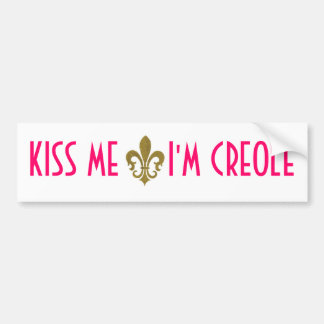 Kiss Me I'm Creole AUTOAUFKLEBER (PINK)