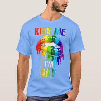 Kiss Me Im Gay Homosexuelle Pride LGB T-Shirt