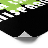Kiss Me Im Hispanic Not Irish Funny St Patricks Da Poster (Ecke)